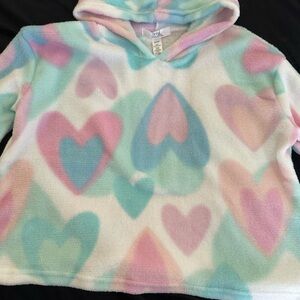 Pastel Heart Pattern Kids Hoodie